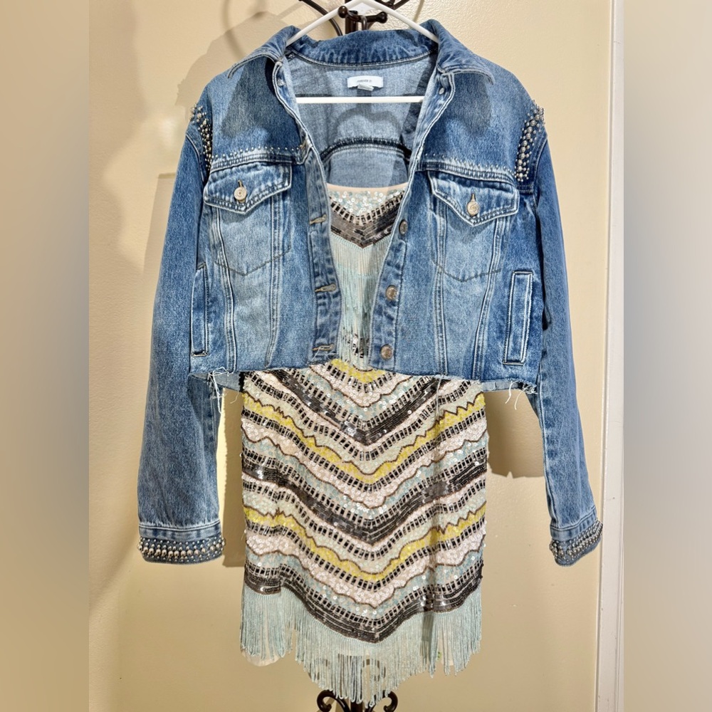 Forever 21 Studded Denim Jacket